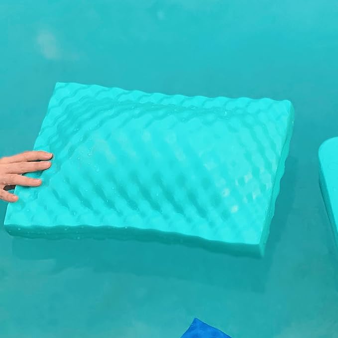 VOS Waterproof Pillow – Ultra Soft & Durable, Beach, Camping, Pool Pillow, Poolside Pillows, Seafoam Rectangle