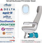 Hanke 16 Inch Underseat Carry On Luggage with Spinner Wheels for Airline, Small Softside TSA Approved Luggage Lightweight Rolling Suitcases Under Seat Travel Carry-On Bag(Caribbean Blue)