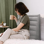 Inflatable Wedge Pillow for Sleeping, Portable Travel Wedge Pillow for Sitting in Bed, Inflatable Wedge Pillows for Travel, Blow Up Under Knee Pillow