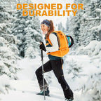 COVACURE Trekking Poles - Collapsible Hiking Sticks with Anti-Shock Tips, Lightweight & Foldable Walking Sticks for Snow Trails & Mountain Climbs, Durable Trekking Gear for Men and Women