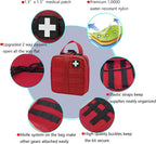 First Aid Kit Med Medical - Kit Rip-Off 180 pcs Water-Resistant Emergency Kit for Camping Hiking Home Outdoor Truck Vehicle Car Fishing Travel Biking