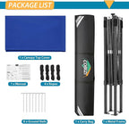 COBIZI 6.6x6.6 Pop Up Canopy Without Sidewall,Heavy Duty Canopy UPF 50+ All Season Wind Waterproof Commercial Outdoor Party Tents for Parties Canopy Gazebo with Storage Bag(6.6 x 6.6 ft Dark Blue)