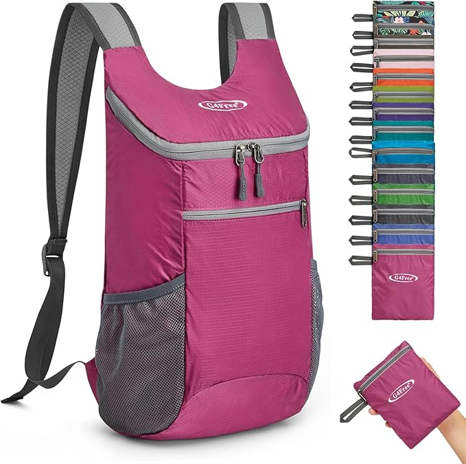 G4Free Lightweight Packable Hiking Backpack for Men Women Small Hiking Daypacks Foldable Shoulder Pack Casual Outdoor Bag 11L
