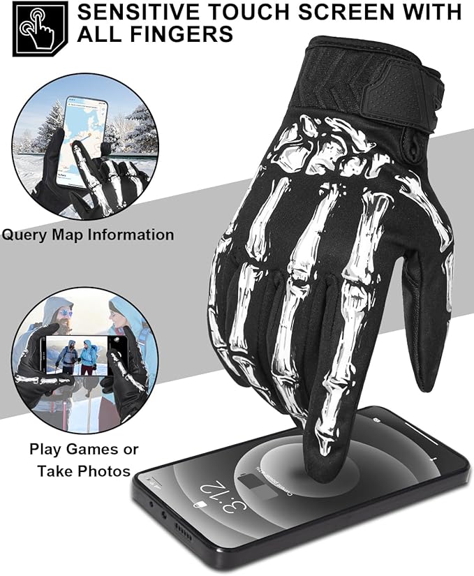 RIGWARL Gloves for Cool&Cold Weather Waterproof, Winter Gloves for Men Women Touch Screen