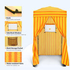 EAGLE PEAK Flex Ultra Compact 4x4 Pop-up Canopy, Sun Shelter, Changing Room, Portable Privacy Canopy Cabana for Pool, Fashion Photoshoots, or Camping, Yellow/Orange