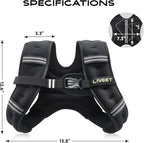 Weighted Vest Women with Pocket, 5 10 15 20 25 30 lbs Weighted Vest for Men, Weight Vest with Reflective Strips Adjustable Buckle Straps for Walking Running Strength Training Cardio Workout