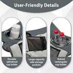 Oversized Camping Chair, Portable Folding Camping Chairs with Side Pocket, Cup Holder and Carry Bag, Heavy Duty Outdoor Camping Chairs for Adults, Fishing, Sports, Trip, up to 400lbs, Style 8