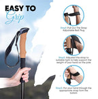 Laniti Nordic Walking Sticks – Adjustable Hiking Poles Expandable to 54" – Lightweight Trekking Poles with 10 Tips – Shock-Absorbing Carbon Fiber & Aluminum – for Men, Women