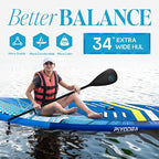 Paddle Boards for Adults, 10'6"/11"/11'6" Inflatable Paddle Board, Super Non Slip Eva, Stand Up Paddle Board with Removable Fins, Adjustable Paddle, Pump, Shoulder Strap, Leash, Standing Boat