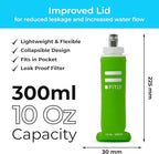 Soft Flask - Shrink As You Drink Soft Water Bottle for Hydration Pack - Folding Water Bottle Ideal for Running, Hiking, Cycling, Climbing & Rigorous Activity