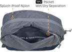 Travel Toiletry Bag 8L, Large Packing Cube with Waterproof TPU Wet/Dry Compartment