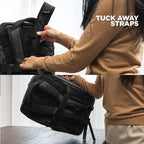NOMATIC 14L Travel Pack - Water Resistant Laptop Bag - TSA-Ready Expandable Backpack (Black)