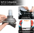 GYGYL Soft Flask, TPU Collapsible Soft Water Bottle for Hydration Pack, Running Vest, Leak-Proof Folding Water Bottle for Hiking Cycling Climbing Jogging-250ml Grey