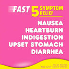 Pepto Bismol Liquicaps, Upset Stomach Relief, Nausea Relief, Heartburn Relief, Indigestion Relief, Anti Diarrhea Medication for Adults - 5 Symptom Fast Relief, No Flavor, 48 ct