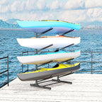 Kayak Storage Rack, Heavy-Duty Metal Kayak Storage Rack Adjustable Freestanding Kayak Stand, Canoe and Paddleboard Kayak Rack for Indoor & Outdoor Use