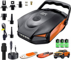 50PSI Paddle Board Pump Electric Portable, High Pressure Sup Pump - Dual Stage Inflation, Auto Shut Off and Deflate for Stand Up Paddle Board/Car/Kayak/Bicycle
