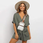 3L SMALL Sling Bag Fanny Packs For Women Men Mini Crossbody Chest Belt Travel Bag Purse Handbag Faux Leather Fashion Cute Beige