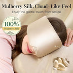 100% Mulberry Silk Sleep Mask, Complete Blackout, Adjustable Velcro Strap, Nasal Wing Design, Large Size, No Eye Cups, Perfect for Side Sleepers, Unisex (Taupe)