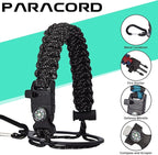 Insulated Water Bottle 64oz - w/Paracord Handle, Straw & Spout Lids, Carrier Bag, Half Gallon Sport Stainless Steel Water Flask Jug, Thermo Mug Double-wall Vacuum Water Bottle