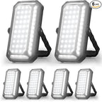 LED Camping Lantern Rechargeable, 10000mAh Portable Camping Lights up to 120+ Hours, 12 Light Modes, Dimmable, LCD Digital Display, Waterproof, Camping Essentials for Power Outages, 6 Packs