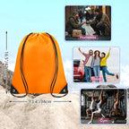 Grneric Drawstring Backpack Bulk 70Pcs String Backpack Drawstring Bags Cinch Bag Sackpack for Men Women Gym(Orange)