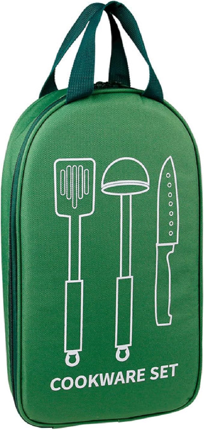 TRIWONDER Camping Travel Cookware Organizer Bag Cooking Utensils Storge Portable Pouch for Outdoor Barbecue Camping Cooking Spoon Chopsticks Organizing