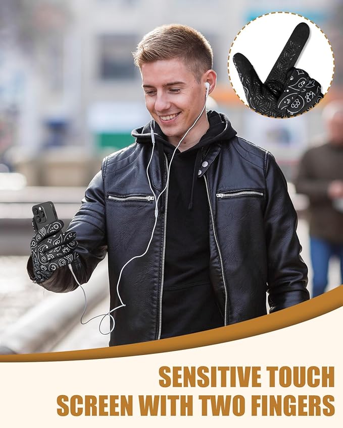 RIGWARL Outdoors Running Gloves with Touch Screen Men Women Cycling Gloves Motorcycle Gloves for Driving Hiking Mountain Bike