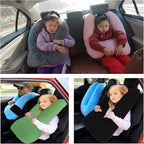 Travel Pillow Car Pillow Kid Car Sleeping The Sleeping Aid for Adults and Kids on Road Trips Sponge Kids Travel Pillow Provides Body and Head Support Sage Green