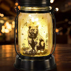 kyoryuger Bear Gifts for Women/Men Bear Lovers Solar Lantern Mom Birthday, Mothers Day, Solar Garden Decoration Outside for Yard, Patio,Backyard,Porch, Torches