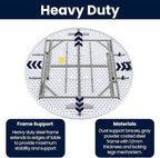 BTEXPERT Set of 2, White 5 Ft 60inch Round Plastic Folding Table Commercial Portable for Banquet Dining Wedding Party Events Home Kitchen Patio Backyard Indoor Outdoor