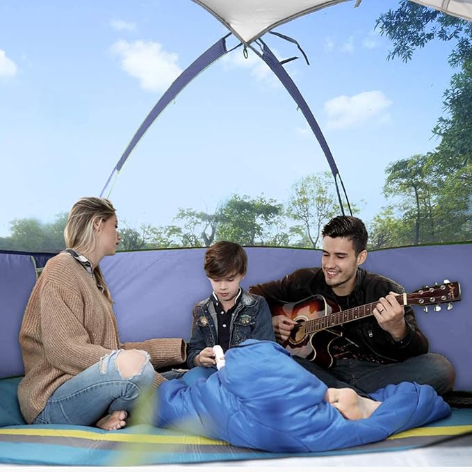 CAMPROS Tent-3-Person-Camping-Tents, Waterproof Windproof Backpacking Tent with Top Rainfly, Easy Set up Small Lightweight Tents, for All Seasons Hiking Beach Outdoor with 3 Mesh Windows