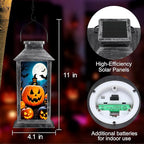 Halloween Decorations Outdoor,Halloween Hanging Decorations,Solar Lantern,Decor for Home Outside Porch Garden Yard Lawn Party Decorations（Witch Pumpkin）