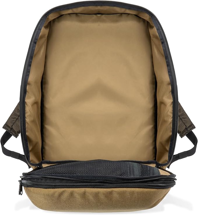 Xtreme Sight Line ~ Versa Backpack ~ Removable Faraday Sleeve fits up to a 16" Laptop ~ Heavy-Duty, Lightweight, Foam Padded & Multiple Large Compartments ~ 1000D Nylon/Spacer Mesh ~ Coyote Brown