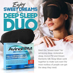 Extra Strength and Dream Elements Sleep Mask | All-in-One Natural Sleep Aid (30 ct) - 100% Pure Mulberry Silk Eye Mask (with Foam Ear Plugs & Anti Snoring Nose Clip) (2 Items)