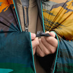 zzlamb Camping Blanket, Outdoor Lightweight Travel Blanket Puffy Portable Down Alternative, Windproof Warm Cloak with Snaps, Cozy Quilt Backpacking Picnic RV Plane Car Hammock Beach Climbing