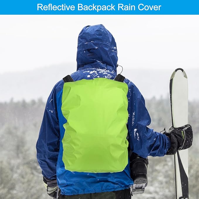 PATIKIL Waterproof Backpack Rain Cover Oxford Cloth Backpack Cover Anti-Slip Cross Buckle Straps for Hiking Camping