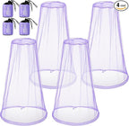 HESTYA 4 Pack Mosquito Bug Net Mesh for Head Mosquito Head Net Face Neck Fly Netting Hood from Insect Bugs Gnats for Outdoor