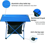ROCK CLOUD Portable Camping Table Ultralight Aluminum Camp Table with Storage Bag Folding Beach Table for Camping Hiking Backpacking Outdoor Picnic