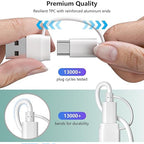 5-in-2 Multi Charging Cable for Apple Watch Charger: USB A/C Input, Lightning/Type C/Micro/Mini B/Wireless Output, for iPhone 15-13, iWatch 1-9, Galaxy S23-22, 4FT- Fast Charge- White