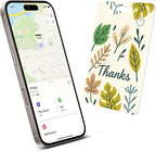 Wallet Tracker Card (iOS Only), Rechargeable Bluetooth Smart Tracking for Apple Find My Compatible Anti Tracker for Men Women Slim Item Locator for Purse Passport Key Luggage Tag (1Pcs/THKS FLR)