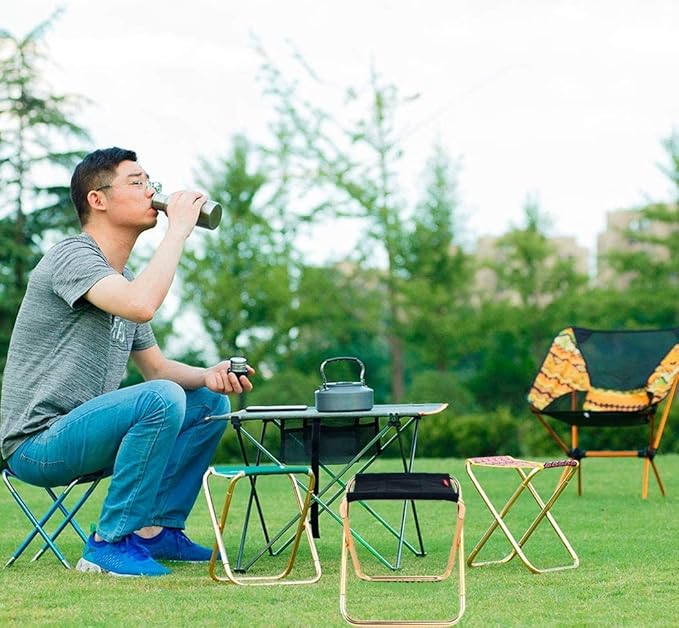 AOUTACC Ultralight Portable Folding Camping Stool for Outdoor Fishing Hiking Backpacking Travelling(XL:13"x14"x15";Large:11.8"x11"x11.4"; Medium:8.3"x9.5"x 11")