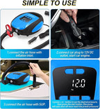 Paddle Board Pump Electric Portable, SUP Pump for Paddleboard, 20PSI Air Compressor with Auto-Off, Deflation Function and 12V DC Car Connector for Inflatables, Kayaks and Boats
