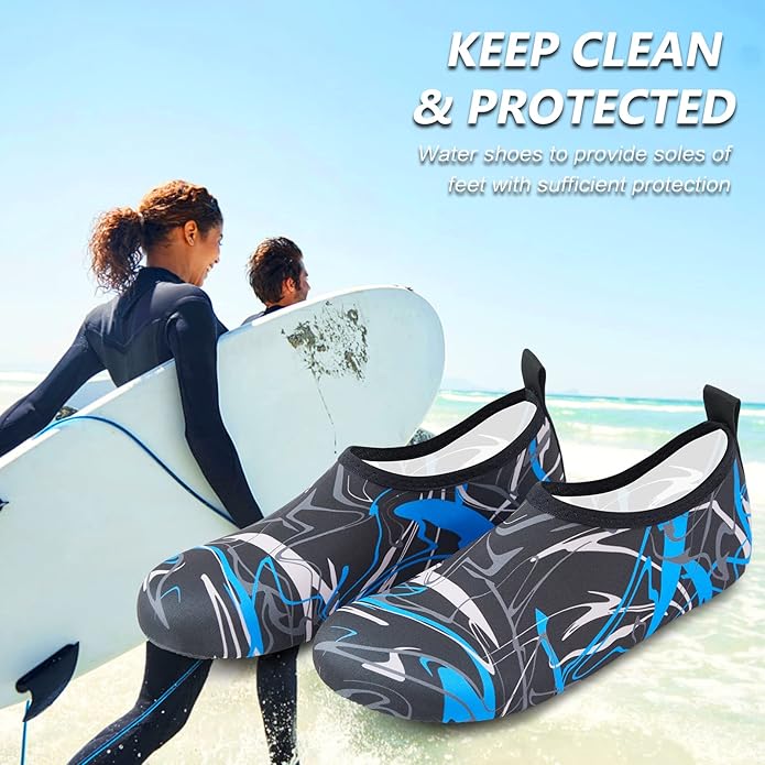 Deevike Water Shoes for Women Men Barefoot Quick-Dry Aqua Socks Slip-on for Beach Swim Surf Yoga Exercise