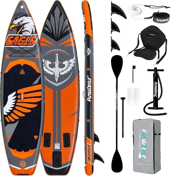 FunWater Stand Up Paddle Board Ultra-Light Inflatable Paddleboard with SUP Accessories for Adults & Youth of All Skill Levels