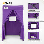 EAGLE PEAK Flex Compact 4x4 Pop-up Canopy Changing Room, Portable Privacy Dressing Room for Indoor Fashion Photoshoots, Camping, or Pool, Purple