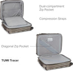 TUMI - 19 Degree Lite 4 Wheel Luggage - Lightweight and Highly Durable, Modern Contour, Hard Shell Men's and Women's Suitcase - 21.75" International Carry-On, Titanium Grey