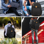 KEOFID Classic Travel backpack for Men and Women, Anti Theft Laptop Backpack for Work, Large Bag for College, Water Resistent(Black 19inches)