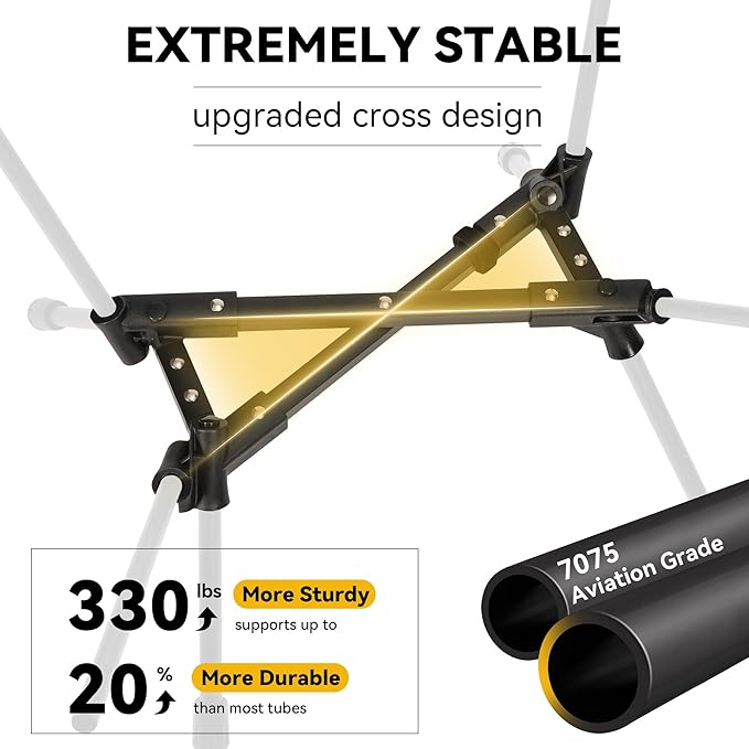 TOBTOS Portable Camping Chair, Support up to 330 LBS, Lightweight Folding Backpacking Chair for Outdoor Camp, Travel, Beach, Picnic, Hiking, Backpacking (Khaki)