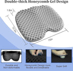 NEW-Vi Anti-Slip Kayak Seat Cushion - Waterproof Thicken Gel Boat Kayak Canoe Rowing Stadium Pad for Sit in Kayak Chair Kayak Accessories Equipment Gear for Fishing Kayak