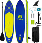FunWater Inflatable Stand Up Paddle Board with Premium SUP Paddleboard Accessories, Anti-Slip EVA Deck, 11'/10'6'' Paddle Boards for Adults & Youth of All Skill Levels